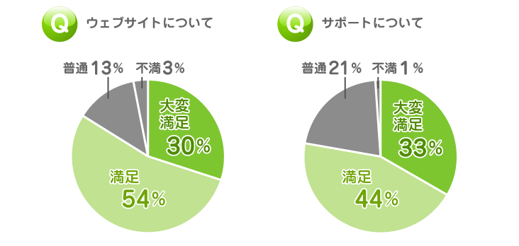 オンライン英会話｜ウェブサイトのグラフ